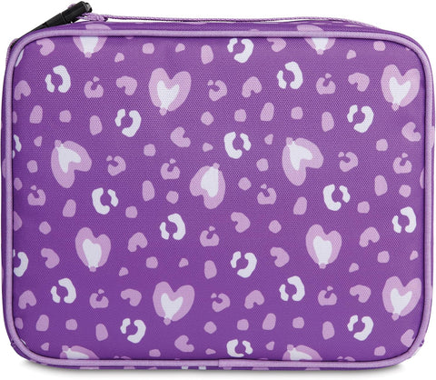 PackIt Freezable Classic Lunch Box, Leopard Hearts Purple