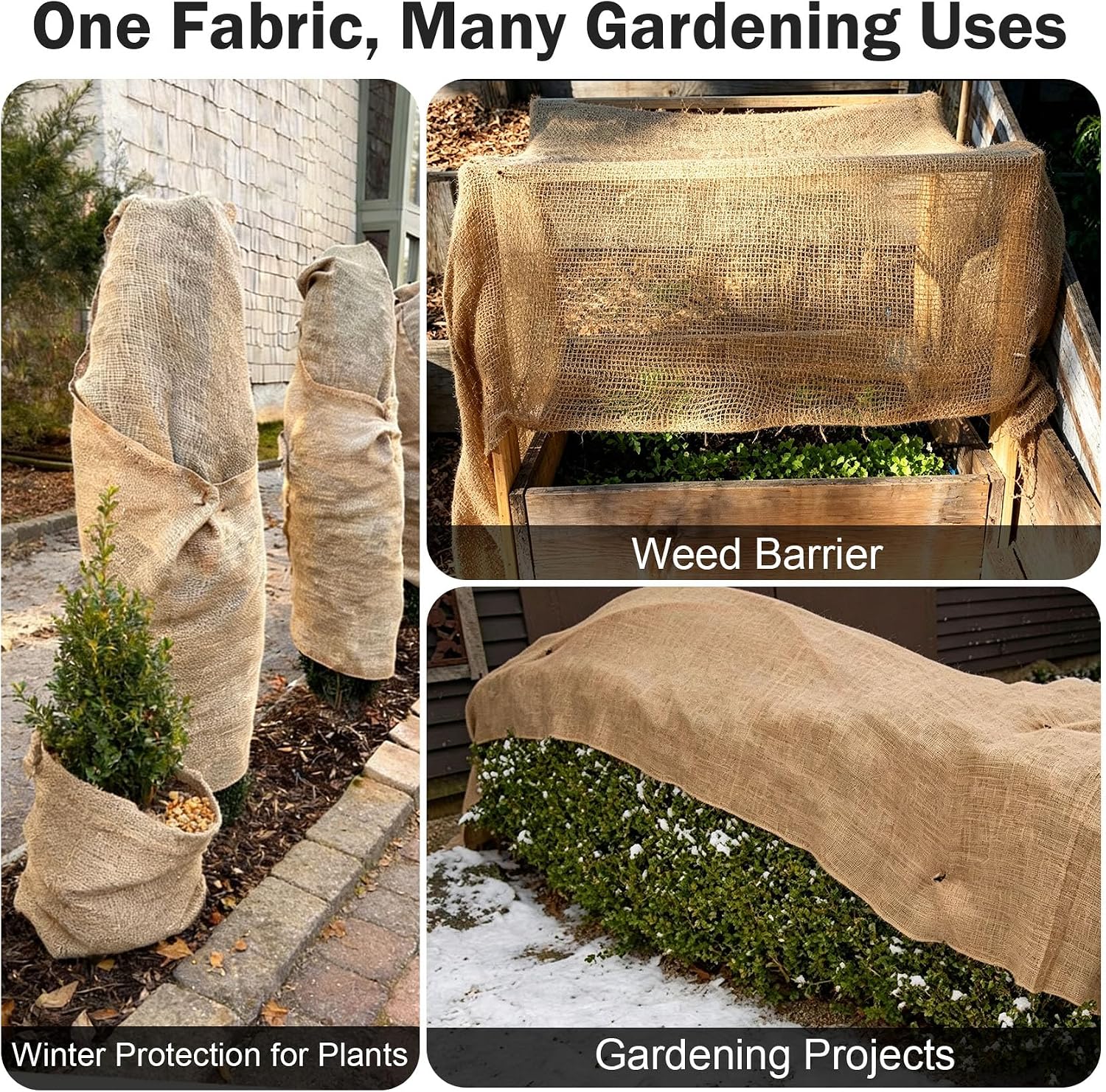 40" x 7 ft Burlap Fabric Roll, Multipurpose Natural Jute Burlap for DIY Crafts, Rustic Home Decor, Gardening Burlap Cloth, Tree Wrap & Weed Barrier Fabric
