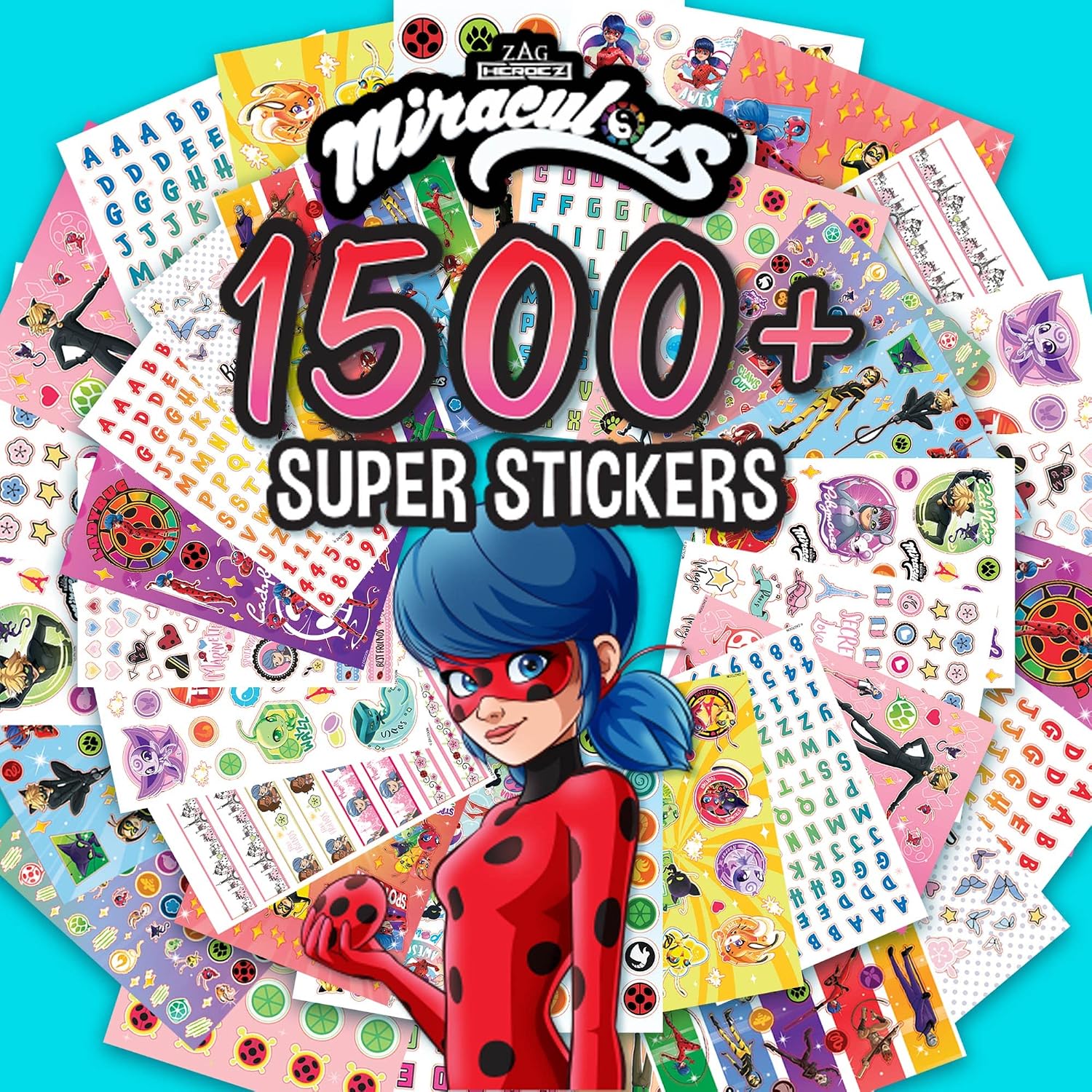 Horizon Group USA Sticker Book, Miraculous, 1500+ Stickers