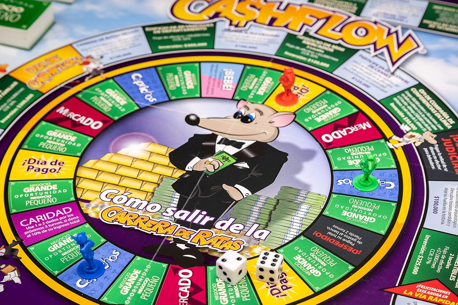 Rich Dad Cashflow Spanish Financial Education Board Game, Up to 6 Players