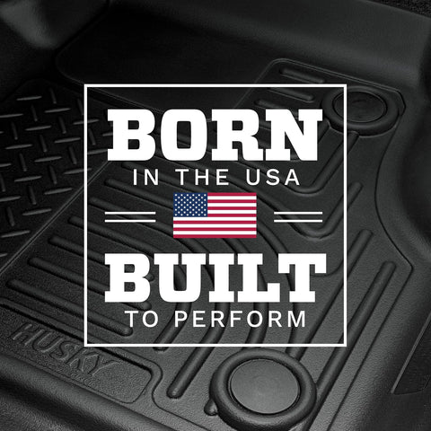 Husky Liners Weatherbeater Floor Mats | Fits 2008-2016 Chrysler Town & Country w/Stow & Swivel-N-Go, 2008-2020 Dodge Grand Caravan w/Stow & Swivel-N-Go | Front Row, 2-pc Black - 18091