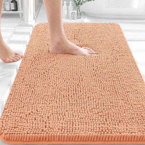 OLANLY Bathroom Rugs 32x20, Extra Soft Absorbent Chenille Bath Rugs