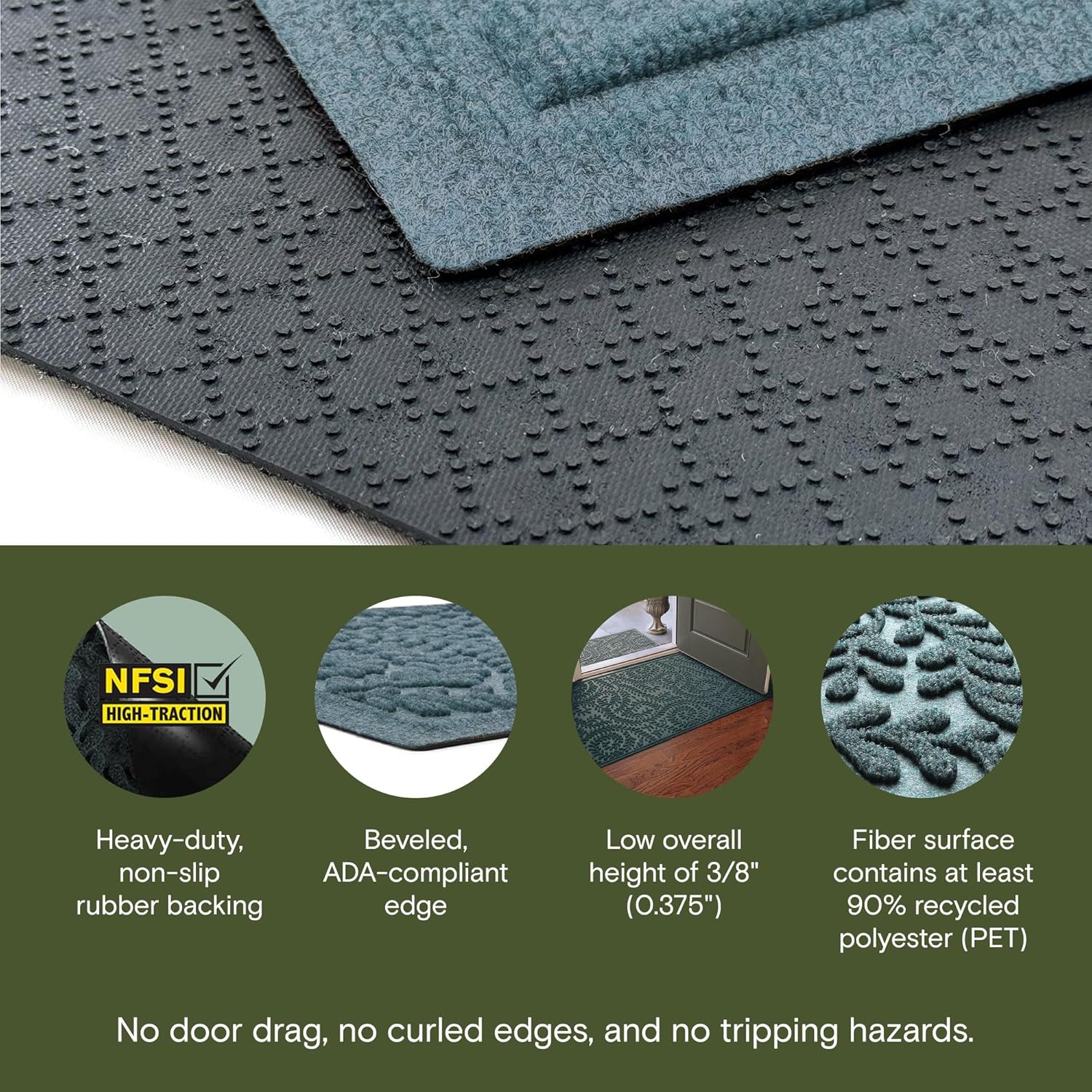WaterHog Boxwood Front Door Mat Indoor Outdoor Entrance, All-Weather Mats