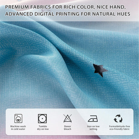 XiDi Girls Curtains for Bedroom, Purple Rainbow Blackout Curtains fo Kids Room Decor, Princess Unicorn Wall Decals Pink 63 Inches Long 34 Wide 1 Panel