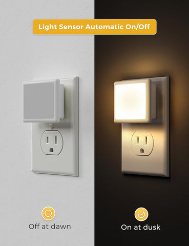 L LOHAS LED Night Lights Plug into Wall 2-Pack, 0.3W Plug in Night Light