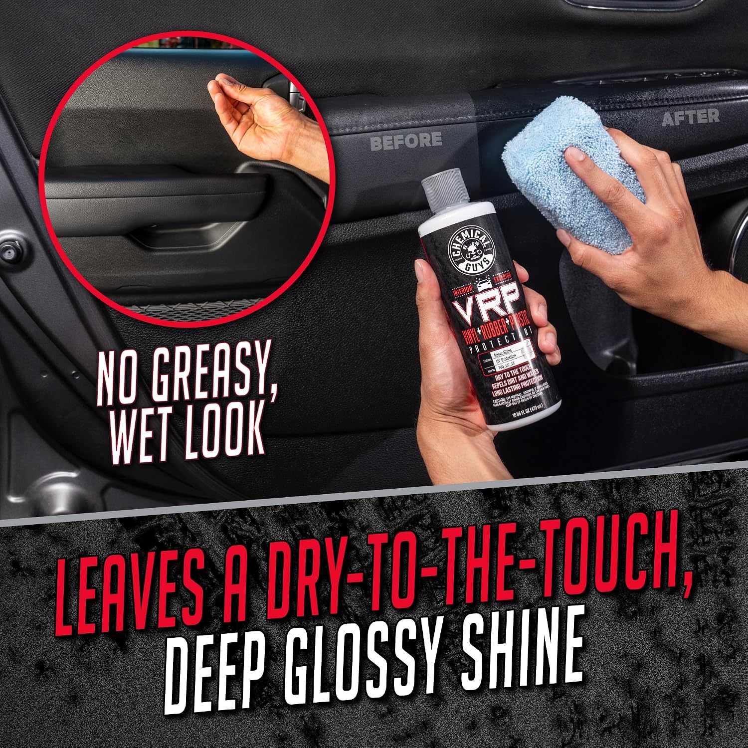 Chemical Guys, VRP Vinyl, Rubber & Plastic Dressing, Dry to Touch, 16 oz