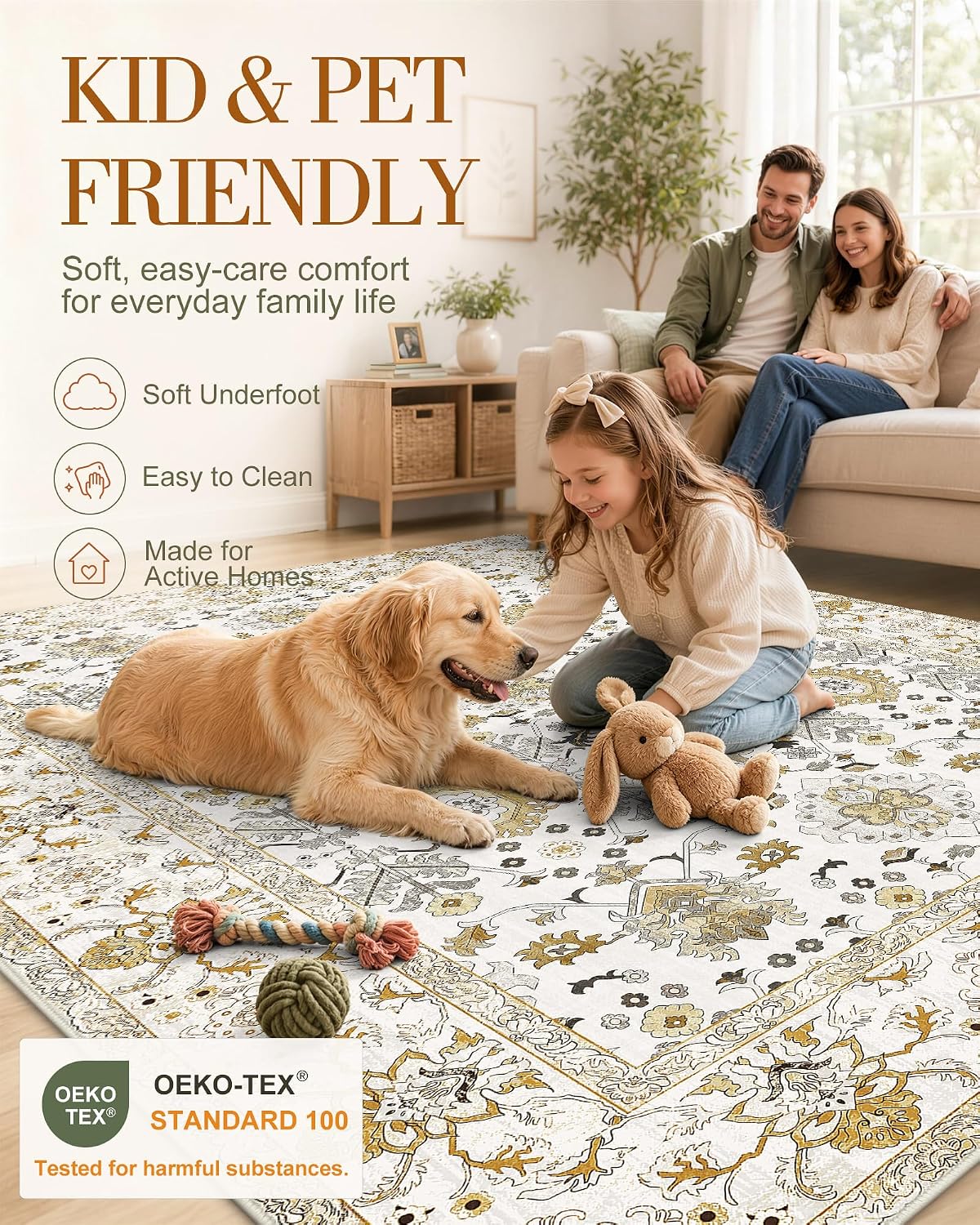 OLANLY 2x8 Washable Runner Rug, Soft Non Slip Carpet for Hallway Kitchen