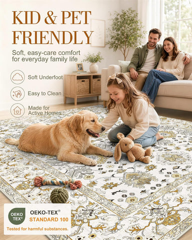 OLANLY 2x8 Washable Runner Rug, Soft Non Slip Carpet for Hallway Kitchen