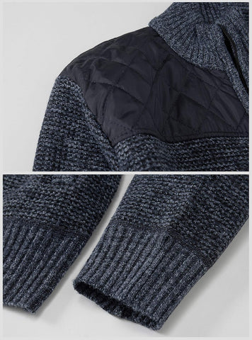 Gioberti Boy's Knitted Full Zip Cardigan Sweater with Soft Brushed Flannel Lining