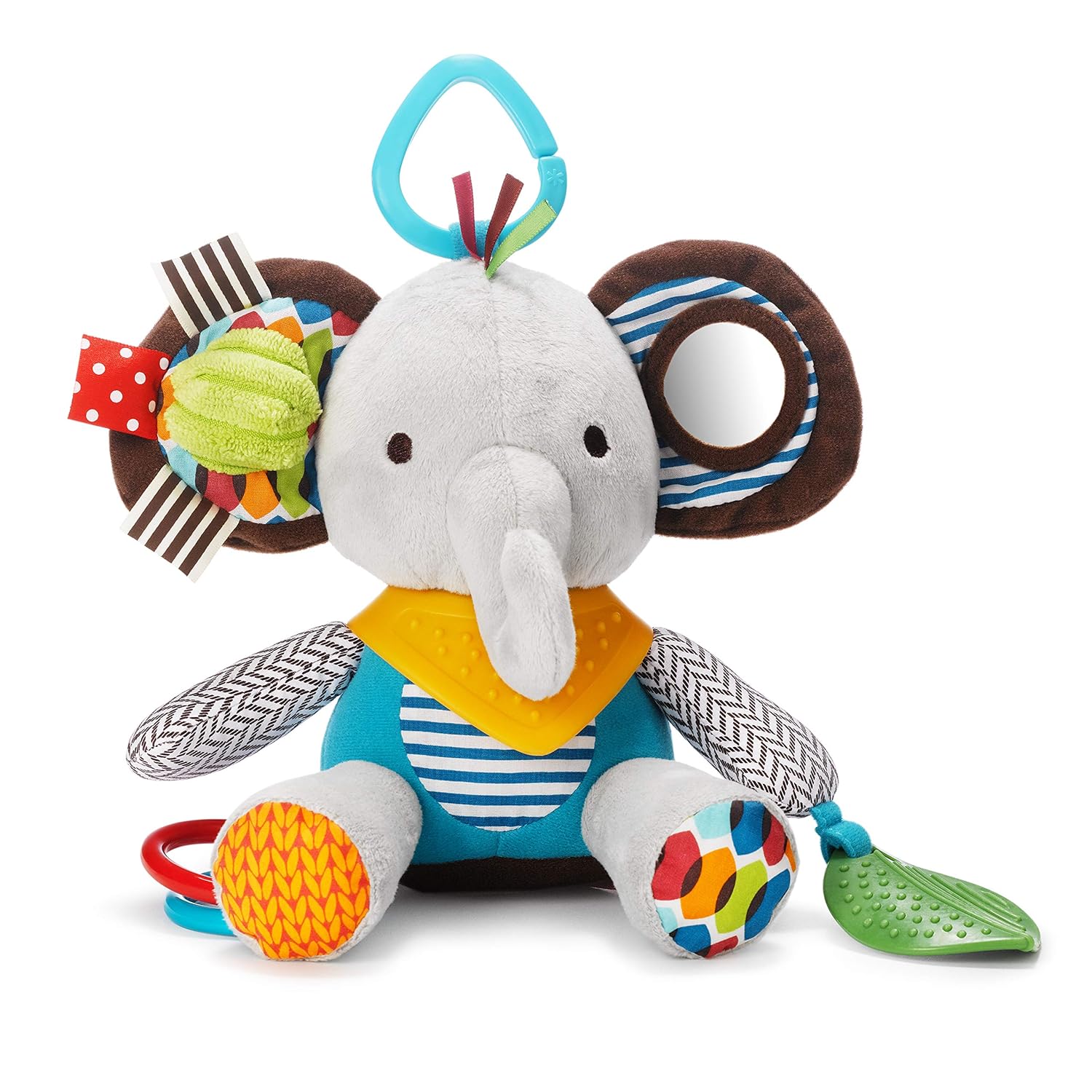 Skip Hop Bandana Buddies Baby Activity and Teething Toy with Multi-Sensory Rattle and Textures, Fox