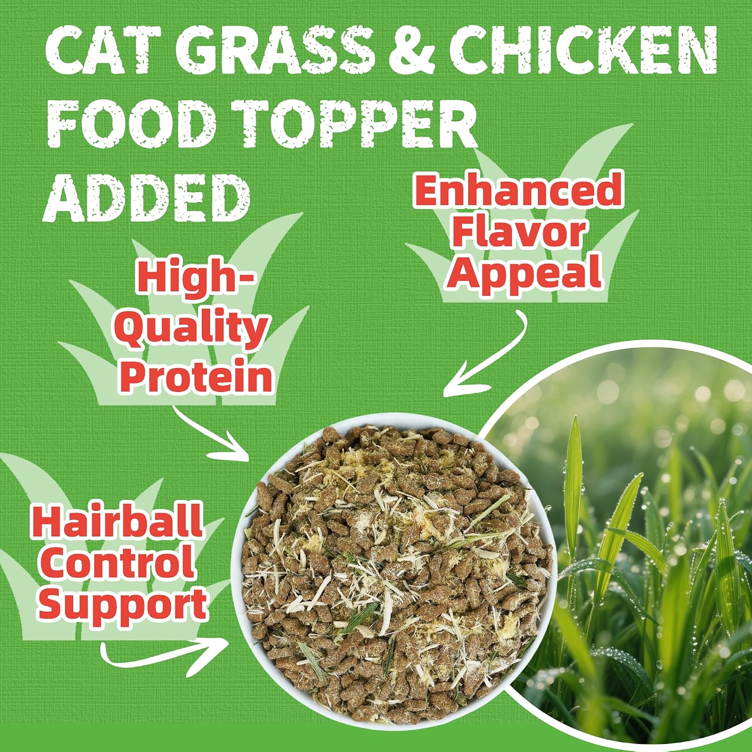 Just Try Cat Grass Jerky Treats for Indoor Cats, 16 oz