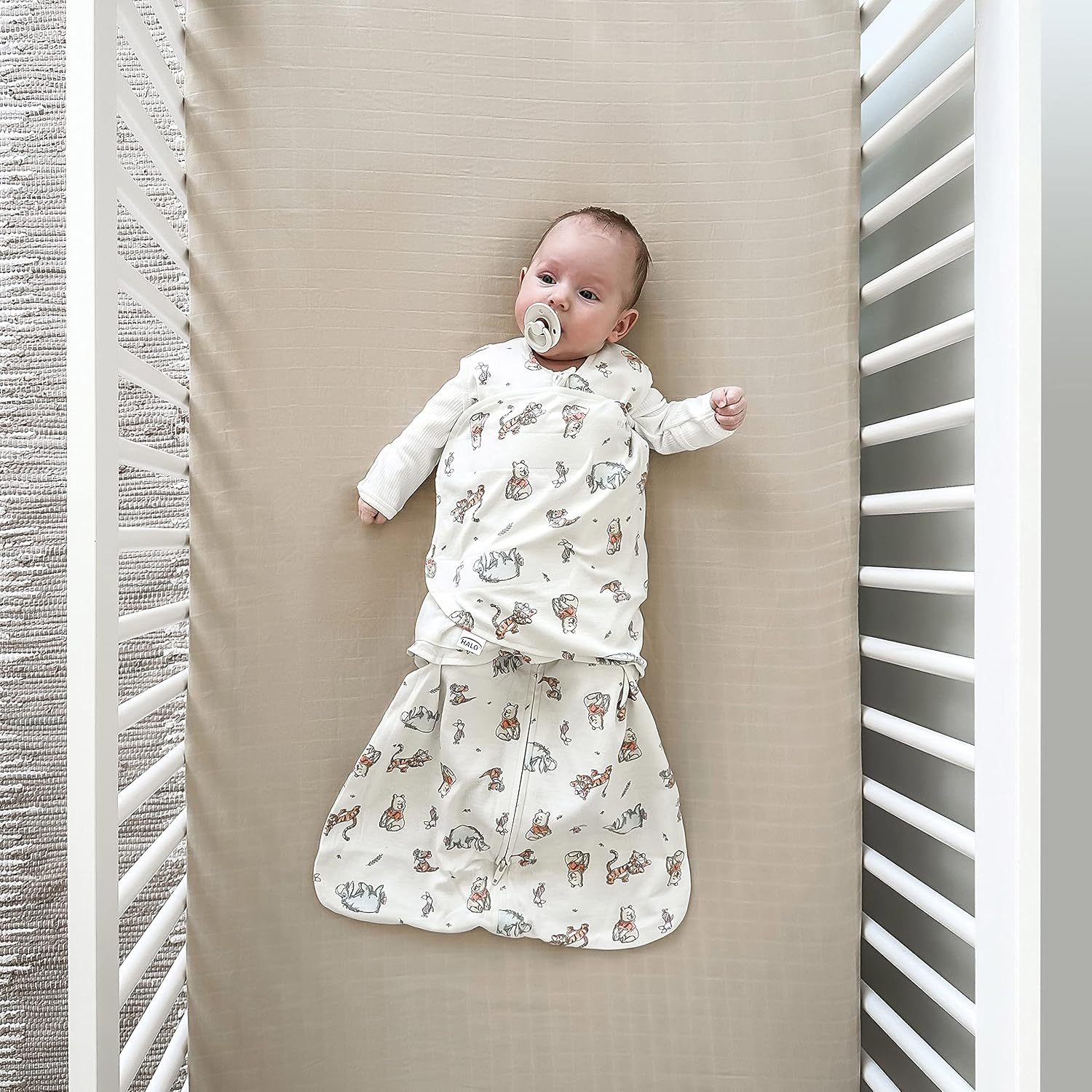 HALO Sleepsack, 100% Cotton Wearable Blanket, Swaddle Transition Sleeping Bag, TOG 0.5