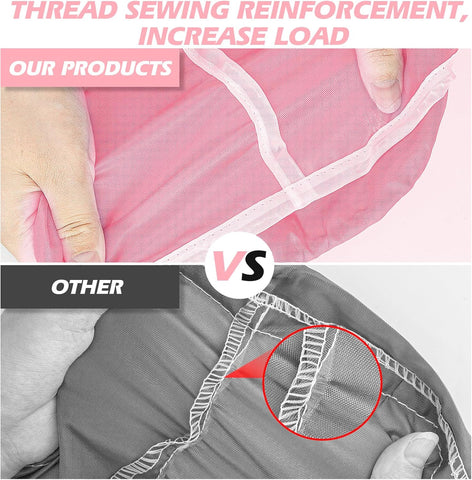 Isink Laundry Bag,2 Pack Travel Laundry Bags for Dirty Clothes,Large Laundry Bags for Camping & Traveling,Dirty Clothes Travel Bag,24" x 36" (Cyan + Pink)