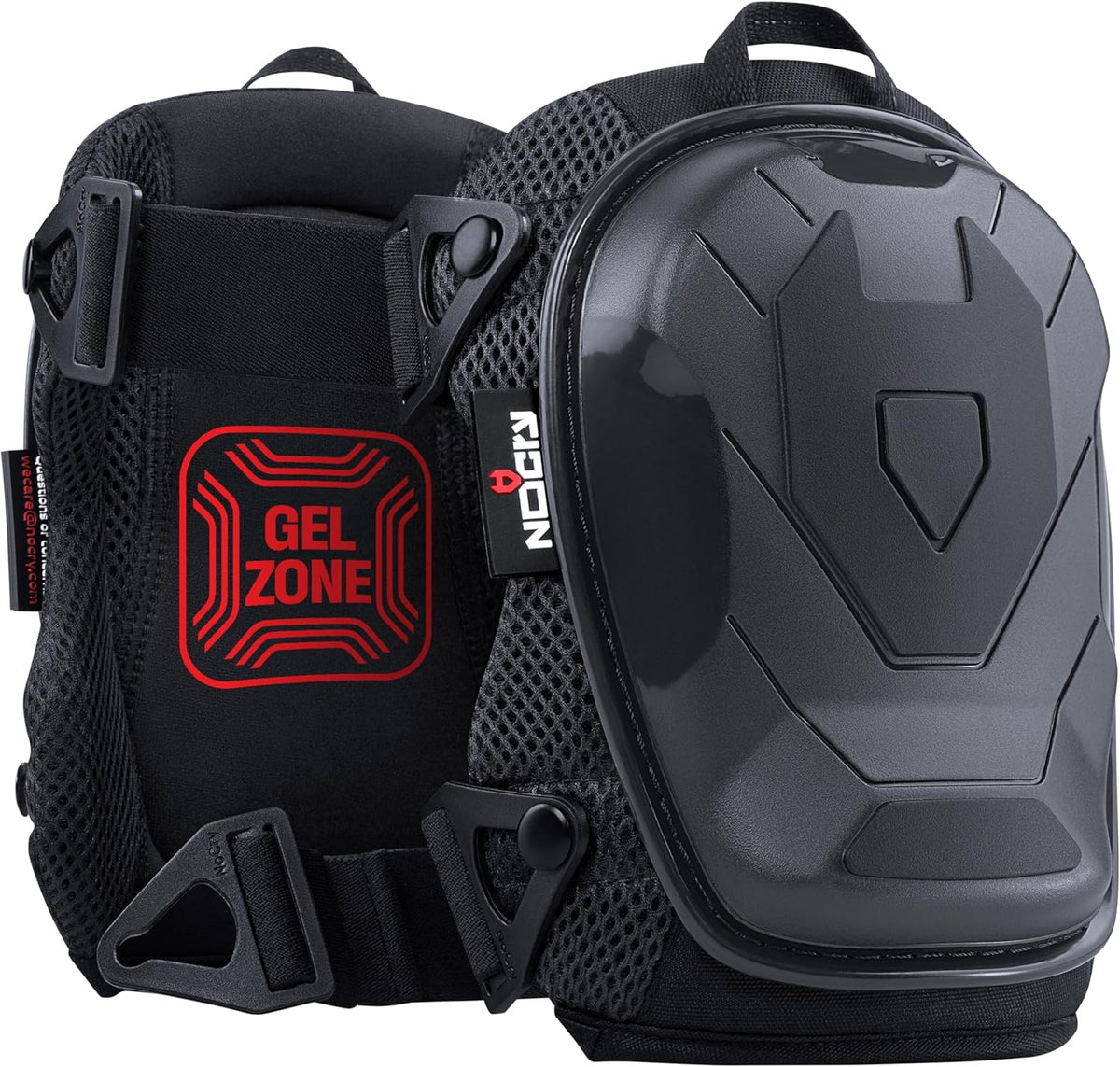 NoCry Professional Construction Knee Pads for Men and Women with Non-Slip Heavy Duty Cap and Ankle Support — Thick Foam and Gel Cushioning — Reinforced, Adjustable Straps and Military Grade Rivets