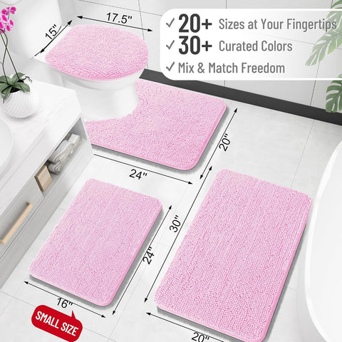 OLANLY Bathroom Rugs 32x20, Extra Soft Absorbent Chenille Bath Rugs