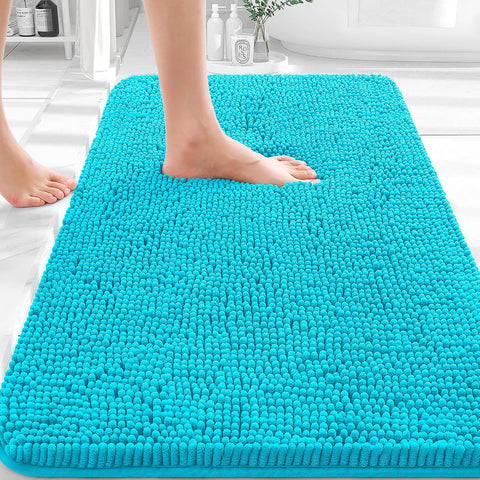 OLANLY Bathroom Rugs 32x20, Extra Soft Absorbent Chenille Bath Rugs