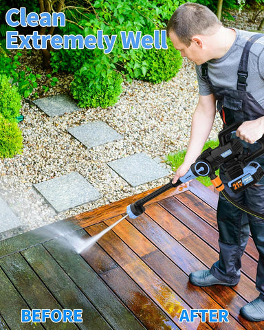 Cordless Power Washer 1500PSl, Portable Power Washer, Blue