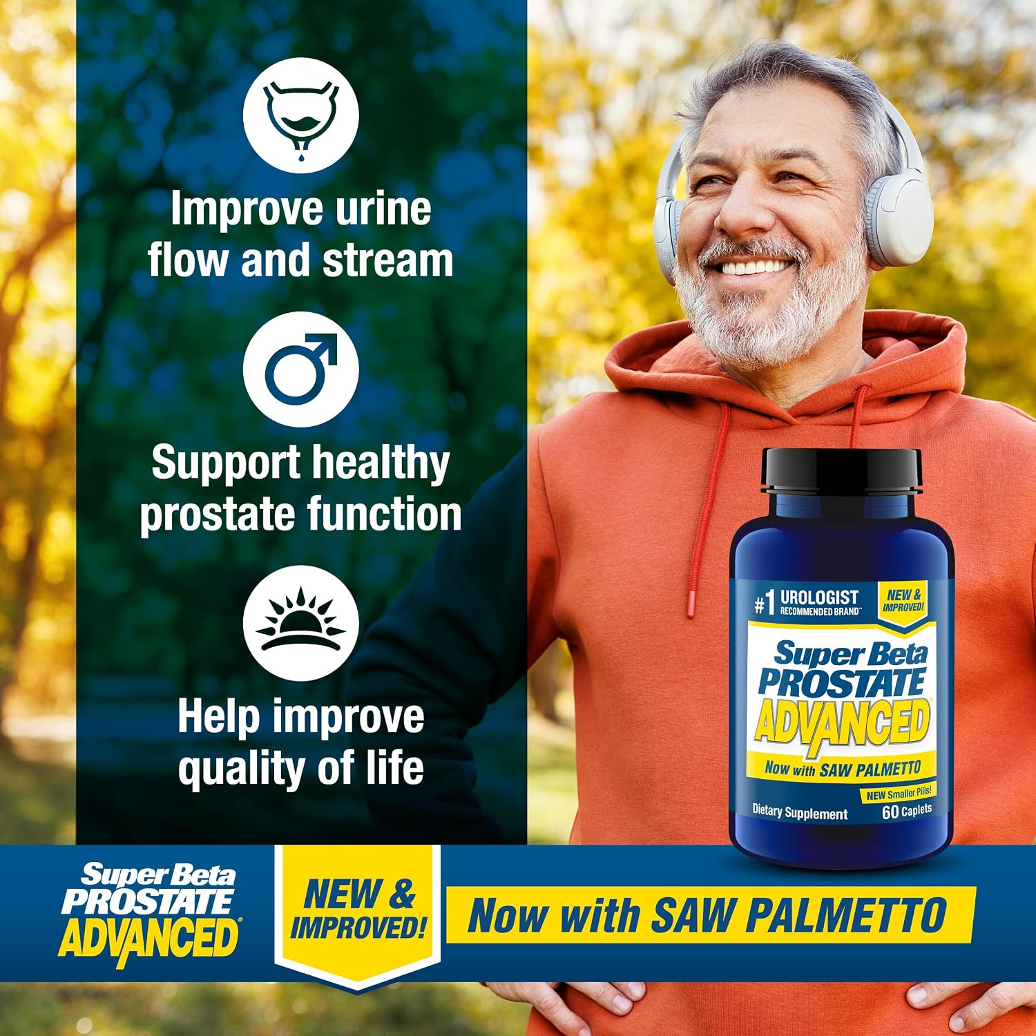 SUPER BETA PROSTATE Advanced with Saw Palmetto, Prostate Support, 180 Count