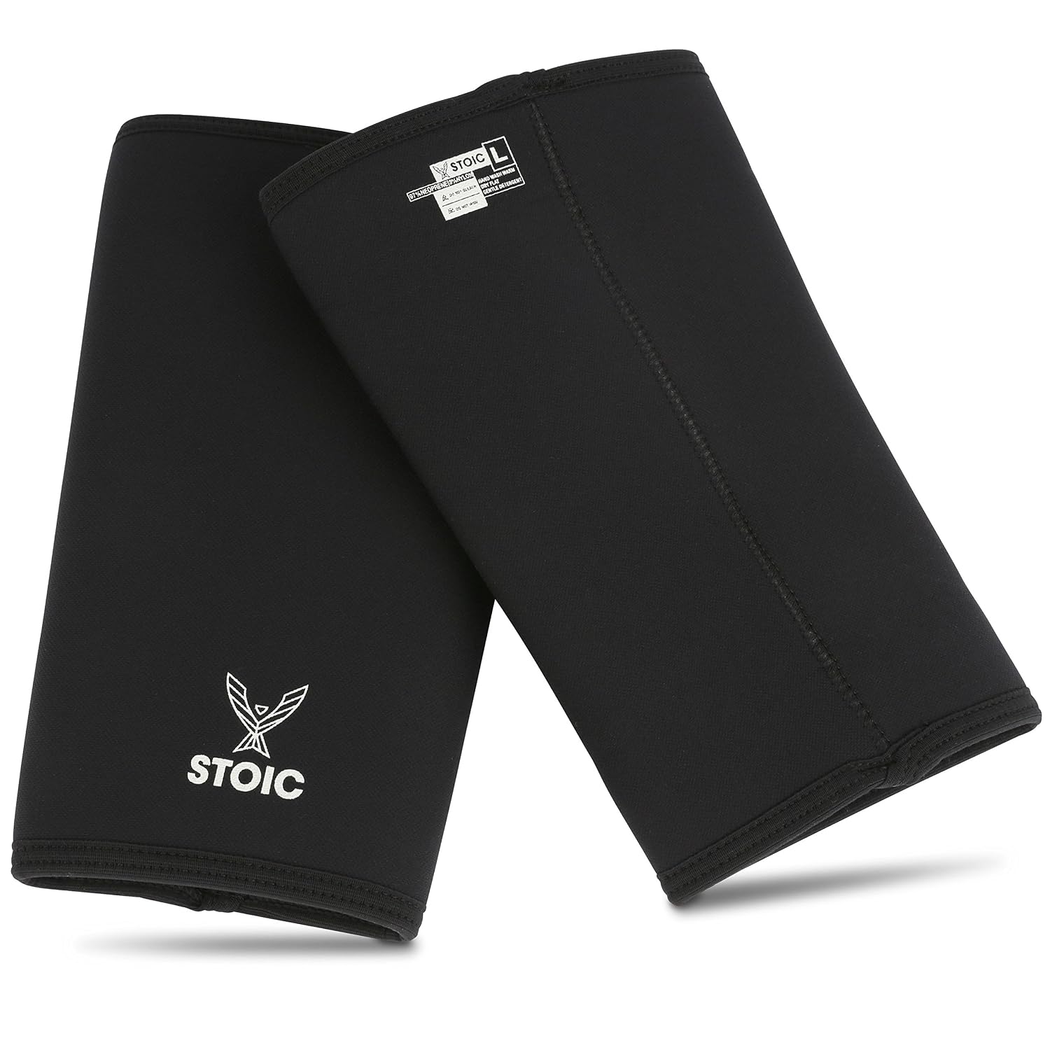 Stoic 7mm Neoprene Knee Sleeves for Men & Women - Black, Medium