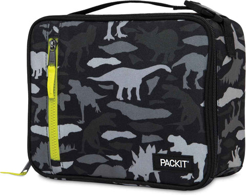 PackIt Freezable Classic Lunch Box, Dino Camo Charcoal
