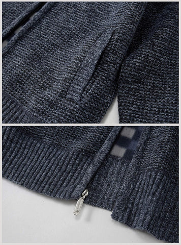 Gioberti Boy's Knitted Full Zip Cardigan Sweater with Soft Brushed Flannel Lining
