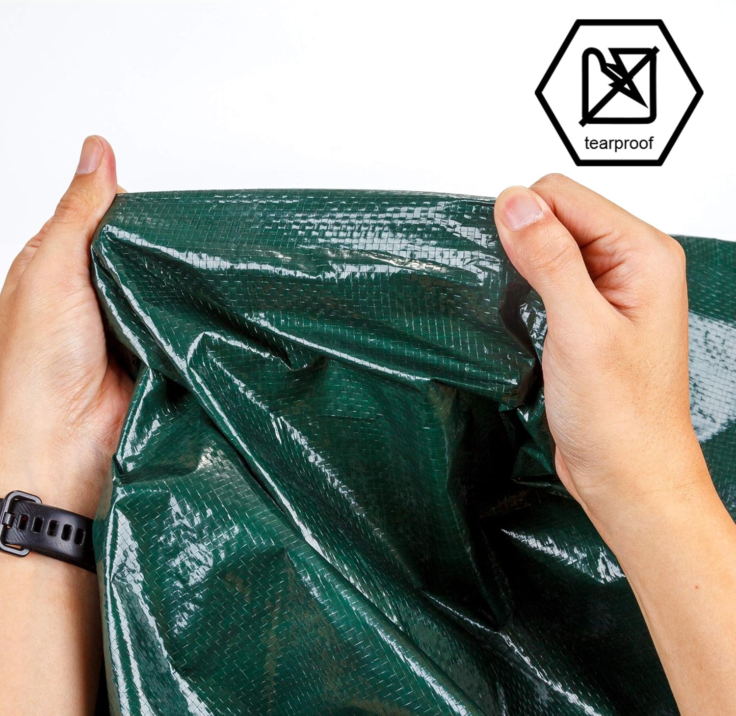 CARTMAN 8x10Ft Multipurpose Waterproof Poly Tarp Cover 8 Mil, Green