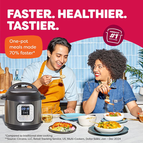 Instant Pot Duo 6 Qt 7-in-1 Electric Pressure Cooker, Stainless Steelt