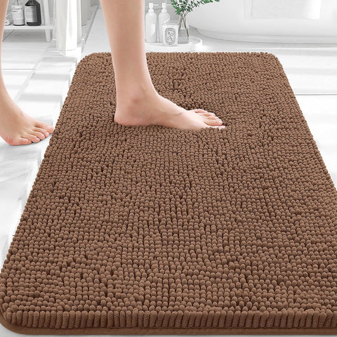 OLANLY Bathroom Rugs 32x20, Extra Soft Absorbent Chenille Bath Rugs