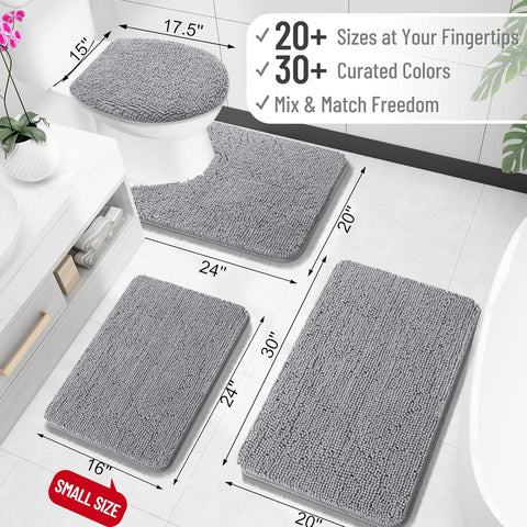 OLANLY Bathroom Rugs 30x20, Extra Soft Absorbent Chenille Bath Rugs