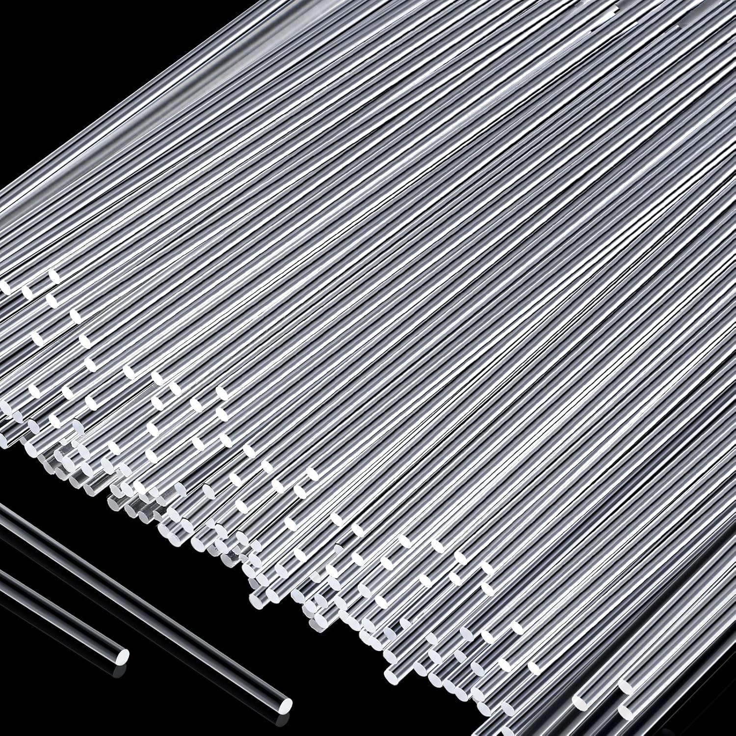 Zopeal 200 Pcs Acrylic Lollipop Stick Cake Pop Rod, 8 x 0.08 Inches, Clear