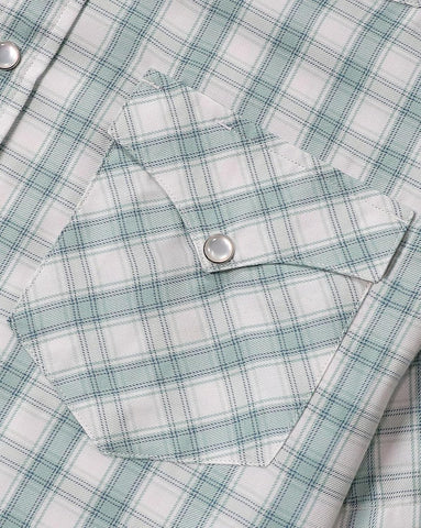 Dubinik® Viscose Made from Bamboo Mens Short Sleeve Shirts Plaid Shirt Western Cowboy Pearl Snap Casual Plaid Shirts for Men
