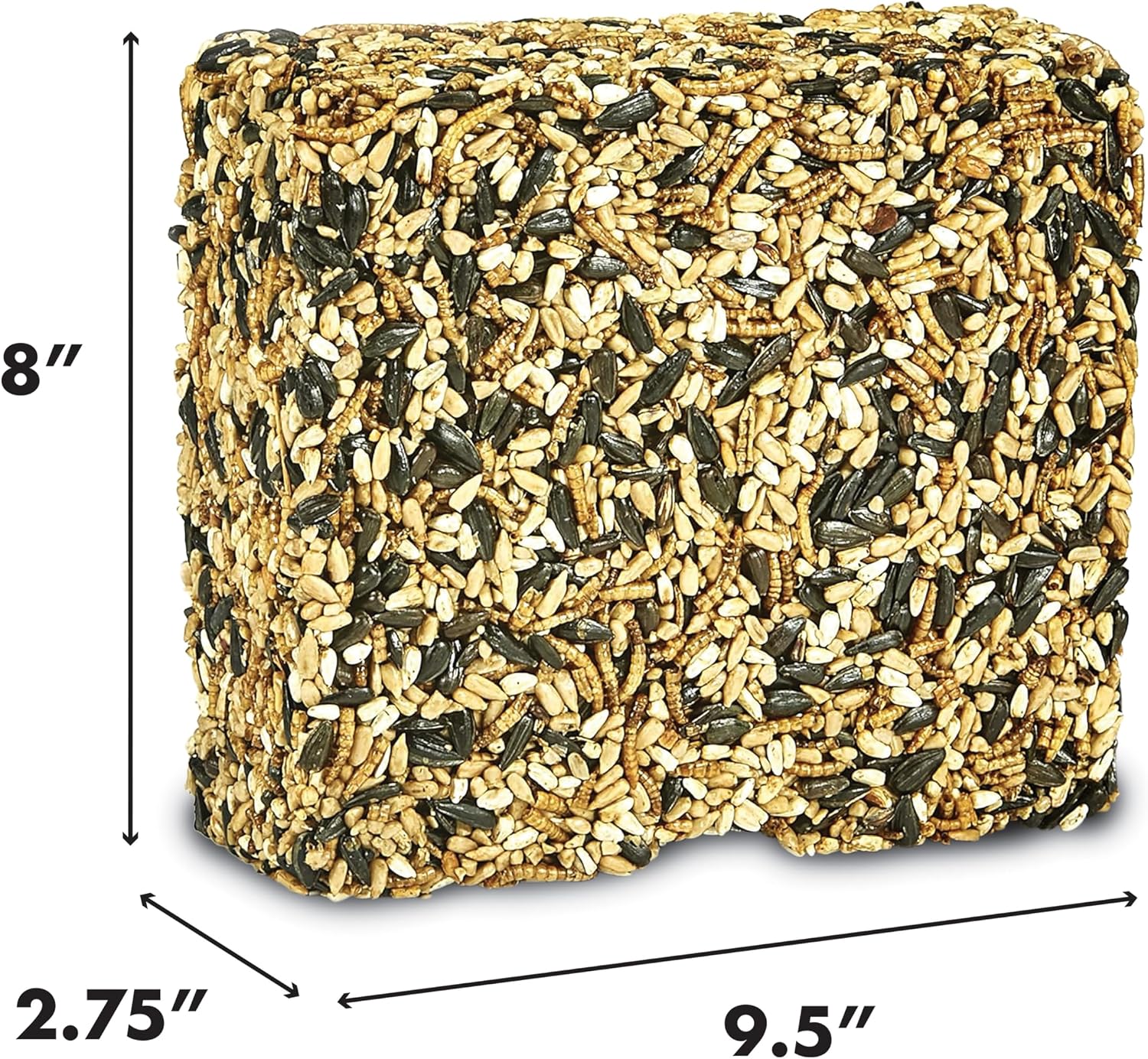 Kaytee Wild Bird Seed & Mealworm Seed Cake Food For Bluebirds, Chickadees, Woodpeckers and More, 1.4 Pound