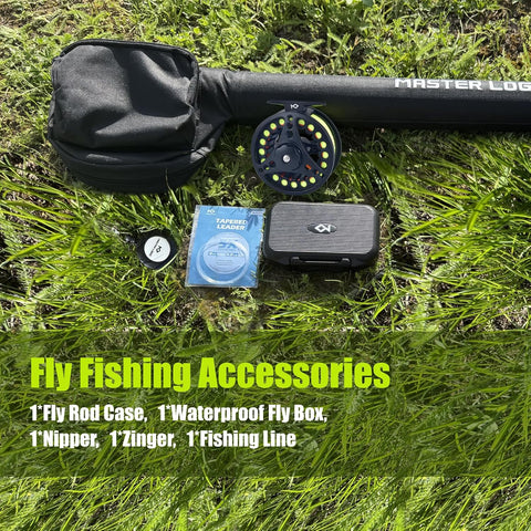 Fly Fishing Combo Starter Kit, Graphite Rod and Reel with Case