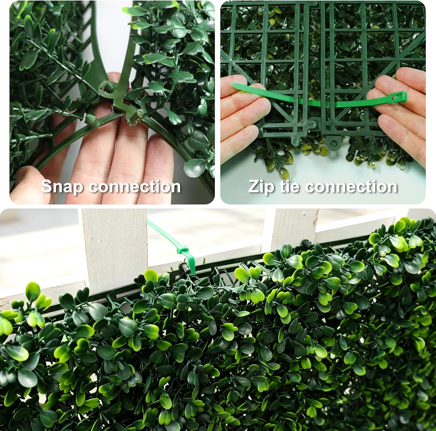 ODTORY Artificial Ivy Privacy Screen Fence Panel, Gradient Green 96X120 in