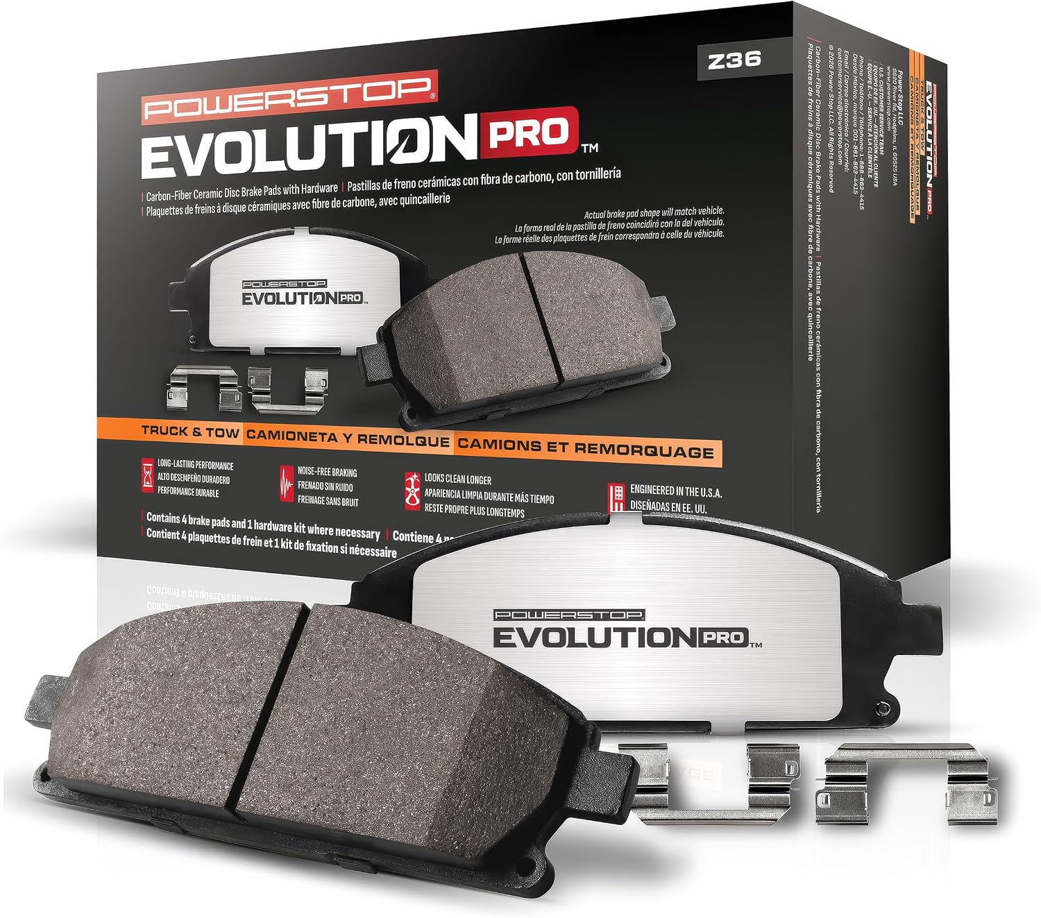 PowerStop Evolution Truck & Tow Z36 Brake Pad Set Front Z36-2223