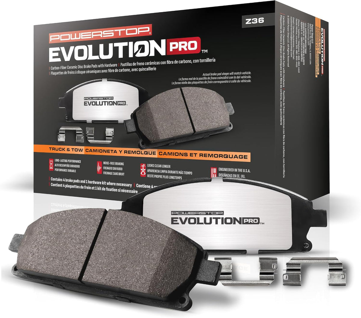 PowerStop Evolution Truck & Tow Z36 Brake Pad Set Front Z36-2223