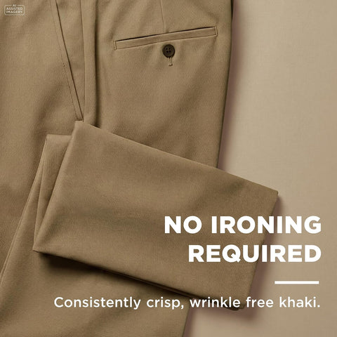 Haggar Men's Classic Fit Premium No Iron Khaki Pant