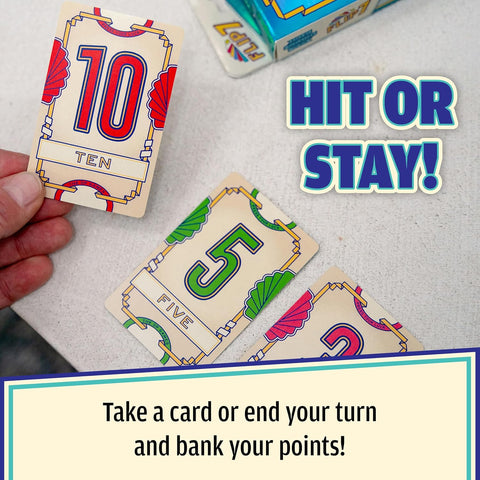 USAOPOLY Flip 7 Card Game, The Ultimate Blend of Press Your Luck Strategy