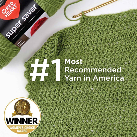 Red Heart Super Saver Yarn for Crocheting & Knitting, Light Jasmine, 3-Pack