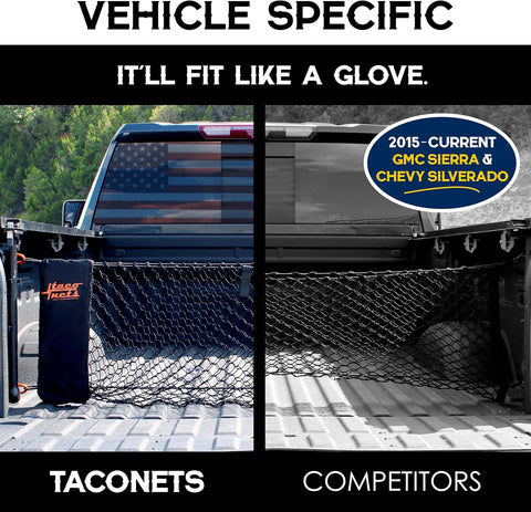 Envelope Cargo Net for GMC Sierra & Chevy Silverado - Fits 2013-Current
