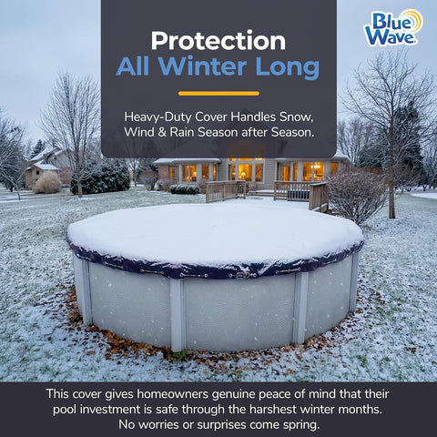 Blue Wave Arctic Armor 15-ft Round Above Ground Pool Winter Cover, Navy