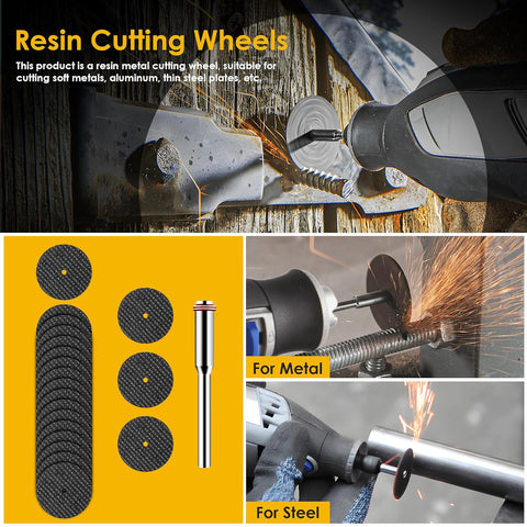 44 Pcs Cutting Wheel Set Compatible with Plastic for Rotary Tool