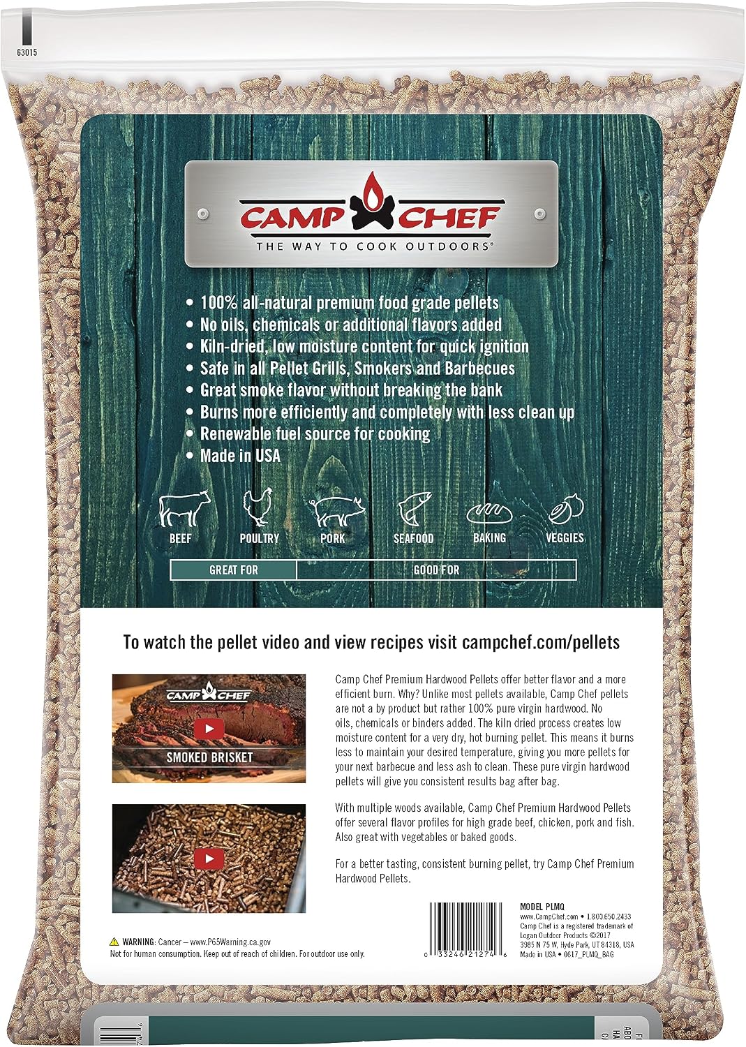 Camp Chef Southwest Mesquite BBQ Pellets, Hardwood Pellets for Grill, Smoke, Bake, Roast, Braise and BBQ, 20 lb. Bag