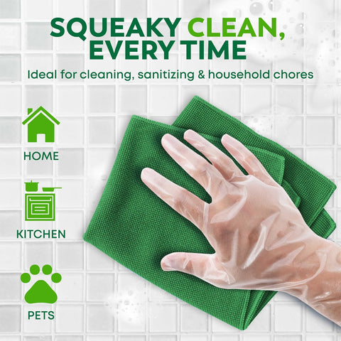 Keppi 600 Pack Disposable Food Prep Gloves – Clear Polyethylene, Latex- BPA & Powder-Free – Bulk Kitchen Gloves for Cooking, Catering, BBQ, Baking, Restaurant Food Handling