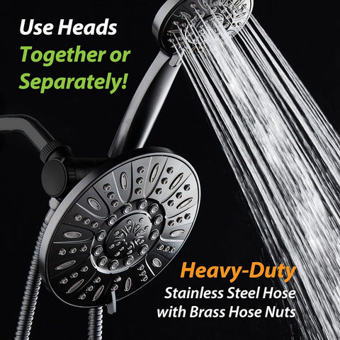 AquaDance 7" Premium High Pressure 3-way Rain & Handheld Shower Head Combo