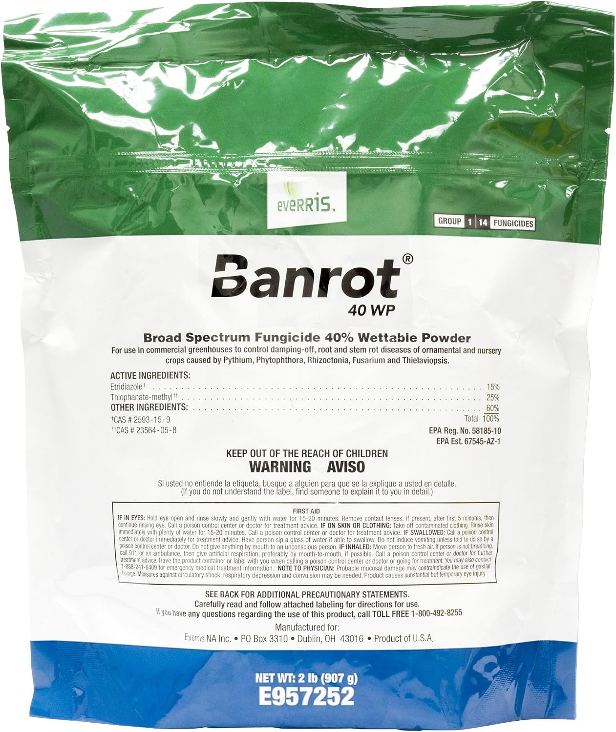 40 WP 2 lb Bag a Broad Spectrum Fungicide 40% Wttable Powder