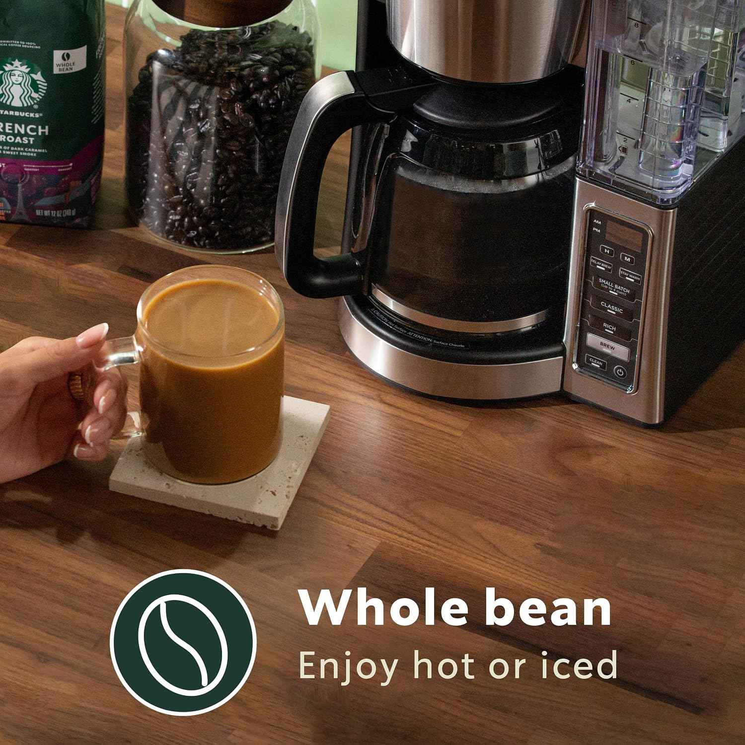 Starbucks Whole Coffee Beans, Medium Roast Hot or Iced Coffee, Pike Place Roast, Six 12 oz Bags | 100% Arabica whole bean coffee; Medium Roast Pike Place Roast; 6 bags, 12 oz each (72 oz total)