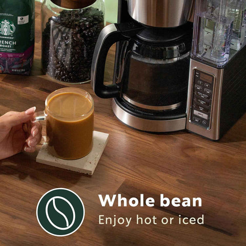 Starbucks Whole Coffee Beans, Medium Roast Hot or Iced Coffee, Pike Place Roast, Six 12 oz Bags | 100% Arabica whole bean coffee; Medium Roast Pike Place Roast; 6 bags, 12 oz each (72 oz total)
