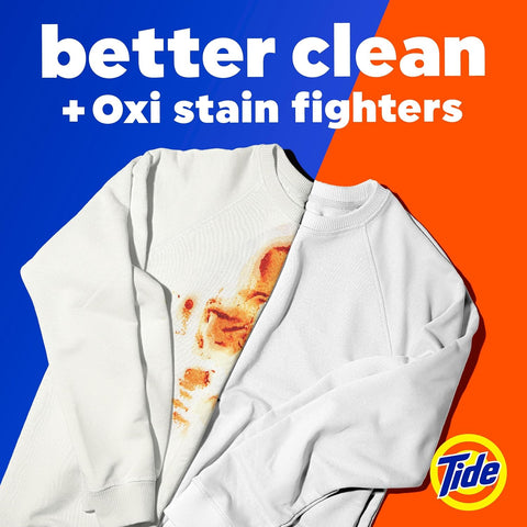 Tide 4-in-1 Ultra Oxi PODS Laundry Detergent Pacs, 85 Count, HE Compatible, Built in Pre-treater for Stains