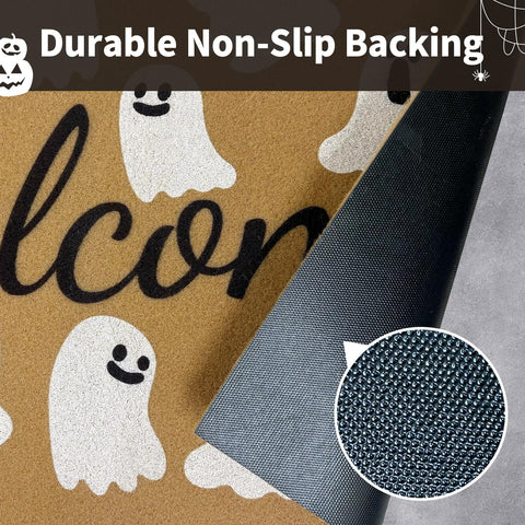 Halloween Door Mat, Non Slip Front Welcome Mat Outdoor Indoor 17x30